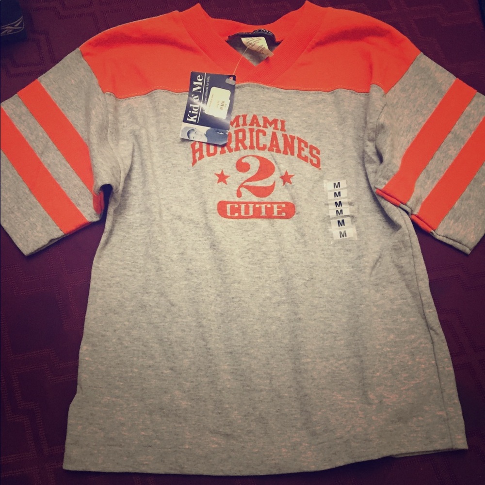 Brand New Miami hurricanes t shirt for kids